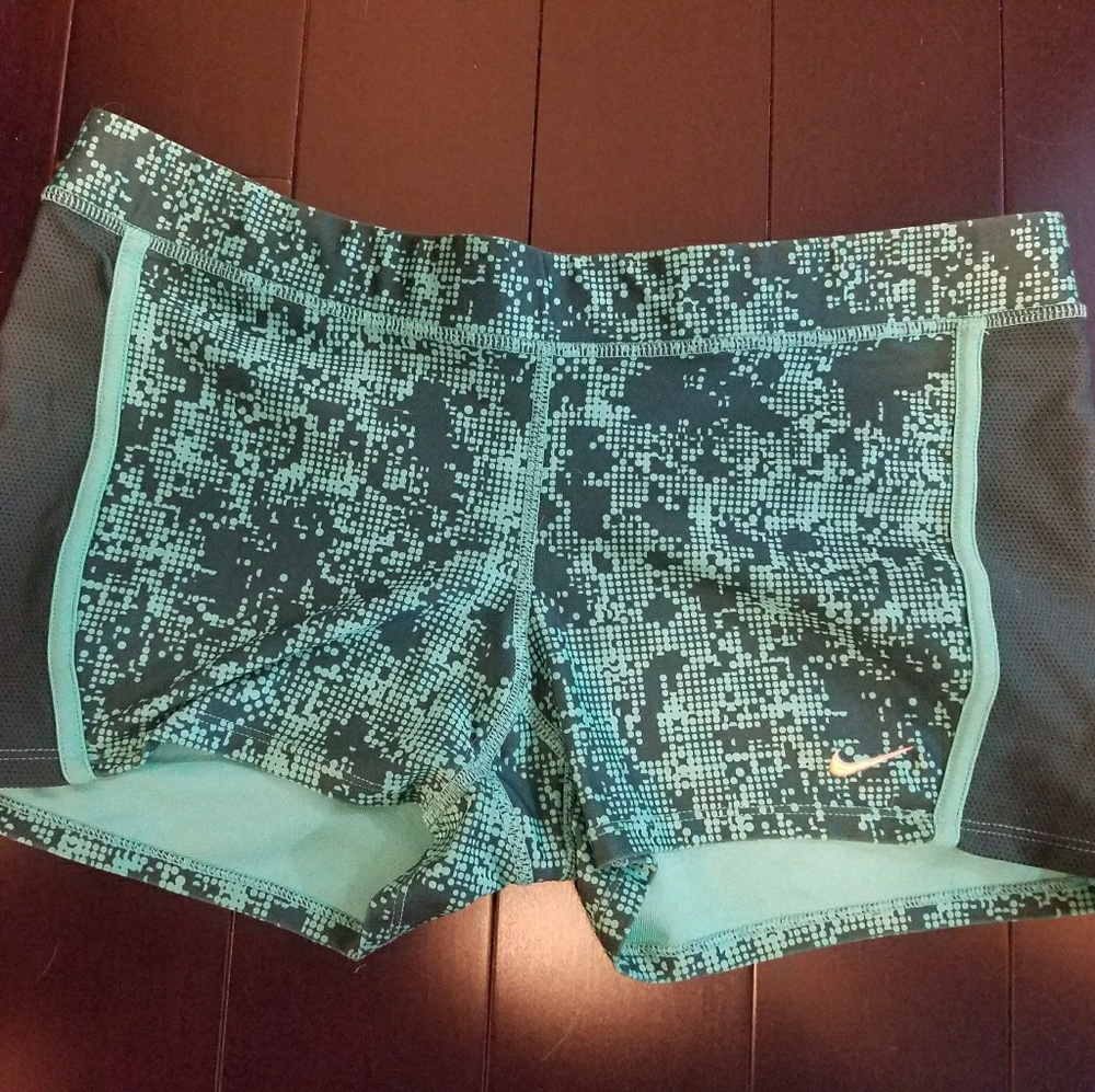 Aqua/Green Nike Dri-fit Active Shorts Medium